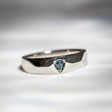 Daintree | "Urals II" | Natural Russian Alexandrite Art Deco Signet Ring front view daylight