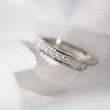 Indian Ocean | Infinite Carré - 1Ctw+ Natural Diamonds Eternity Ring closeup