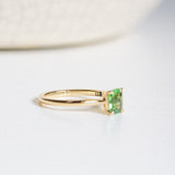 Daintree | Brilliant Green Tsavorite Solitaire hidden sapphire ceylon stones