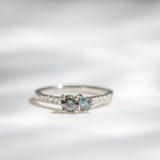 Daintree | 'Alexandra' | Natural Alexandrite Toi et Moi Ring daylight view 2