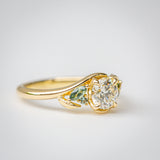 Daintree | 'Otways' | Natural Diamond & Australian Sapphires Curved Ring side view