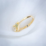 Daintree | 'Otways' | Natural Diamond & Australian Sapphires Curved Ring Ceylon Stones logo and sapphire