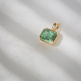 Daintree | Natural Neon Lagoon Tourmaline Pendant | "Rainforest Lagoon" front view 2