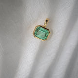 Daintree | Natural Neon Lagoon Tourmaline Pendant | "Rainforest Lagoon" front view 5
