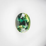 1.52Ct Green-Yellow- Blue Australian Parti Sapphire | Oval Shape front view