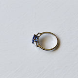 Indian Ocean | Flow - Intense Cornflower Blue Ceylon Sapphire & Lab Diamonds Top Down Videw