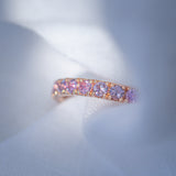 Indian Ocean | "An eternity in Valensole" | 2.3Ctw+ Natural Lilac Sapphires Eternity Ring closeup