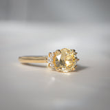 Byron Bay | "Versailles" | Canary Yellow Ceylon Sapphire & Diamonds Ring side view on left