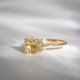 Byron Bay | "Versailles" | Canary Yellow Ceylon Sapphire & Diamonds Ring side view on right