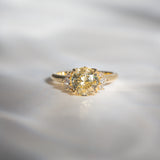 Byron Bay | "Versailles" | Canary Yellow Ceylon Sapphire & Diamonds Ring front straitght view