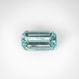 1.78Ct Lagoon Bluish Green Tourmaline | 'Glacial Water' | Emerald Shape front view
