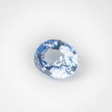 2.1Ct Sky Blue Ceylon Sapphire | "Serene Skies" | Oval Shape side view