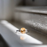Byron Bay | Art Deco Yellow | Yellow Sapphire under light