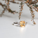 Byron Bay | Art Deco Yellow | Yellow Sapphire with leaves