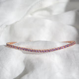 Indian Ocean | "Valensole" | 6Ctw+ Natural Lilac Sapphires Tennis Bracelet front view