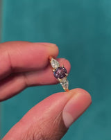 Daintree | Sunset - Blue-Green to Purple-Red Alexandrite & Lab Diamonds Colour Change Warm Light