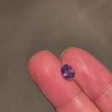 1.29Ct Emerald Bluish Green - Intense Purple Red Indian Alexandrite | Oval Shape warm light video 2