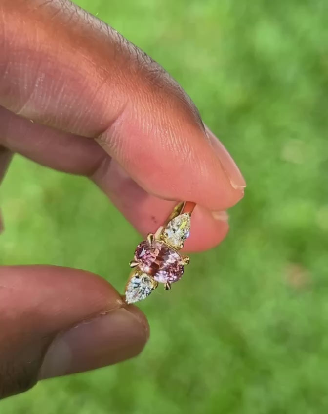Kimberley | Lotus - Pastel Padparadscha Ceylon Sapphire & Diamonds Video