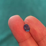 1.29Ct Emerald Bluish Green - Intense Purple Red Indian Alexandrite | Oval Shape warm light video
