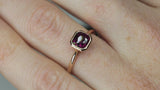 Art Deco Bezel Solitaire Neon Purple Sapphire Ring