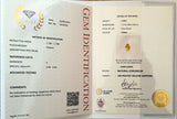1Ct Canary Yellow Sapphire  Pear Shape lab certificate