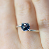 1.14Ct Cobalt Violetish Blue Spinel | Cushion Shape from Sri Lanka on finger