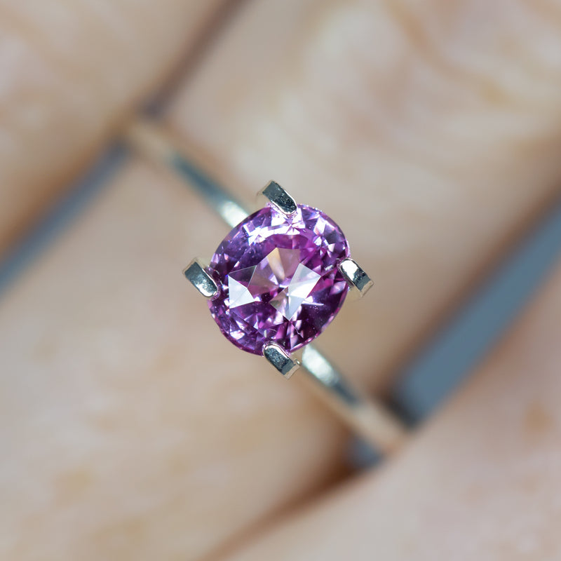 1.12Ct Pink Ceylon Sapphire | Oval Shape closeup angle