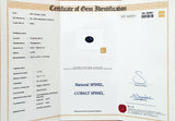 2.09Ct Cobalt Teal Violet Blue Spinel  Oval Shape lab certificate