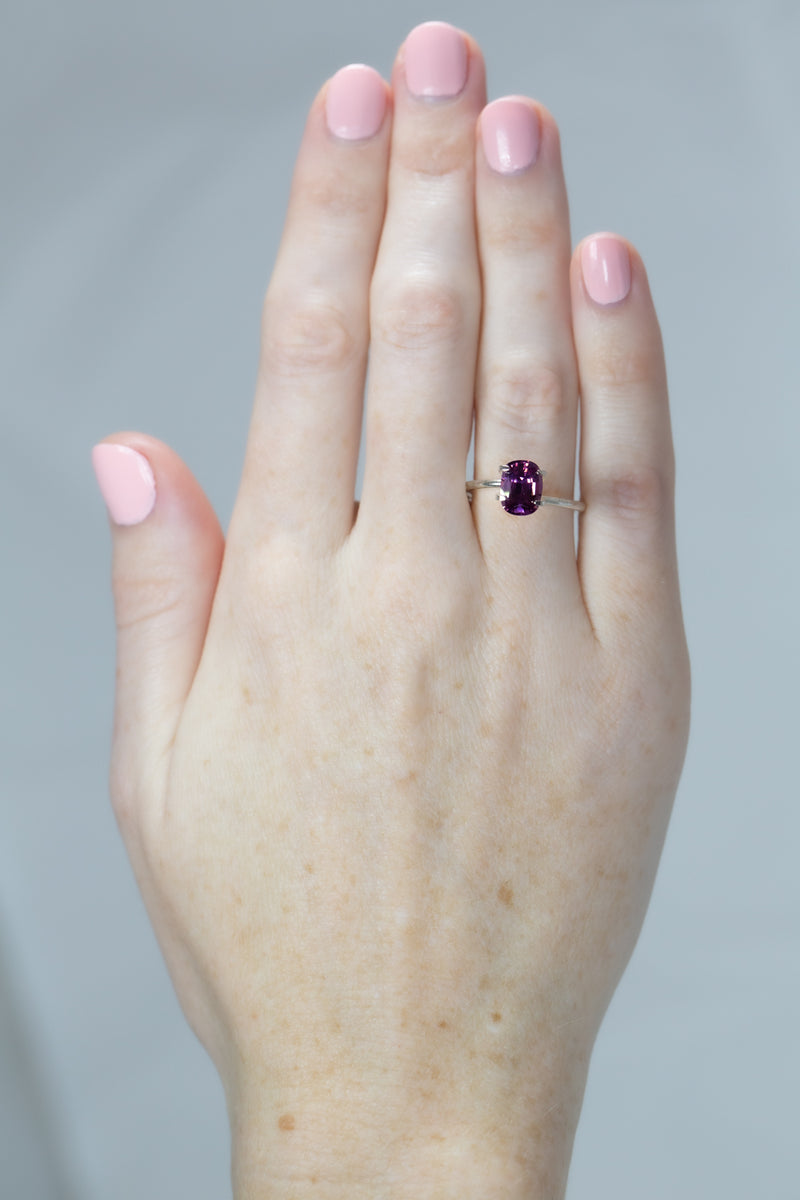 1.95Ct Purple Pink Shiraz Ceylon Spinel | Cushion  - on hand