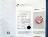 3.61Ct Peach Pastel Pink Sapphire Oval Shape lab certificate