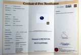 Princess Ring - Vivid Royal Blue 2.6Ct Ceylon Sapphire & Diamonds - certificate
