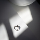 Princess Ring - Vivid Royal Blue 2.6Ct Ceylon Sapphire & Diamonds - overall profile