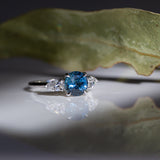 Daintree | Ocean Waves - Madagascan Blue Teal Sapphire & Lab Diamonds indoor