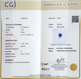 3.06Ct Vivid Blue Sapphire gem lab certificate