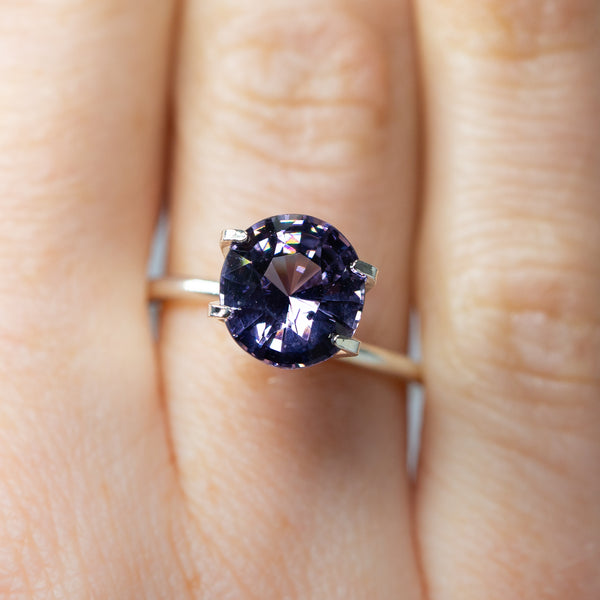 Closeup of Lustrous 3.06Ct Lavender Spinel Oval Shape from Sri Lanka