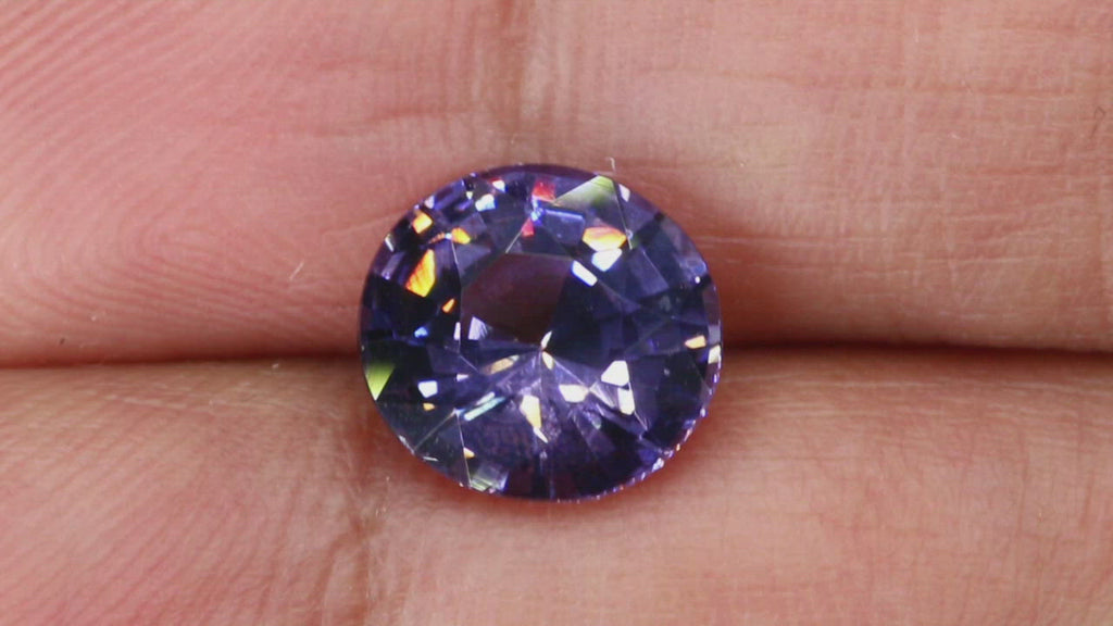 Video of Lustrous 3.06Ct Lavender Spinel Oval Shape from Sri Lanka