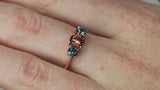 Video of Orange & Blue-Green Teal Sapphires Ring