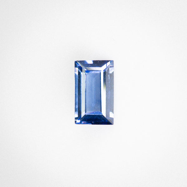 0.4Ct Ceylon Blue Ceylon Sapphire | Baguette Shape front view