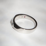 Daintree | "Urals II" | Natural Russian Alexandrite Art Deco Signet Ring hidden Burmese Ruby