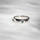 Daintree | "Urals II" | Natural Russian Alexandrite Art Deco Signet Ring front view from a distance