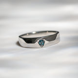 Daintree | "Urals II" | Natural Russian Alexandrite Art Deco Signet Ring front close-up view