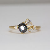 Daintree | Asymmetry  - Alexandrite & Diamonds front view