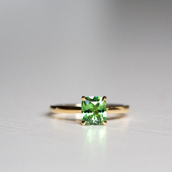 Daintree | Brilliant Green Tsavorite Solitaire Ring Front
