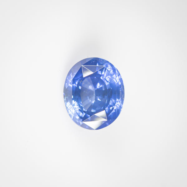 1.28Ct Velvet Blue Ceylon Sapphire | Oval Shape front view
