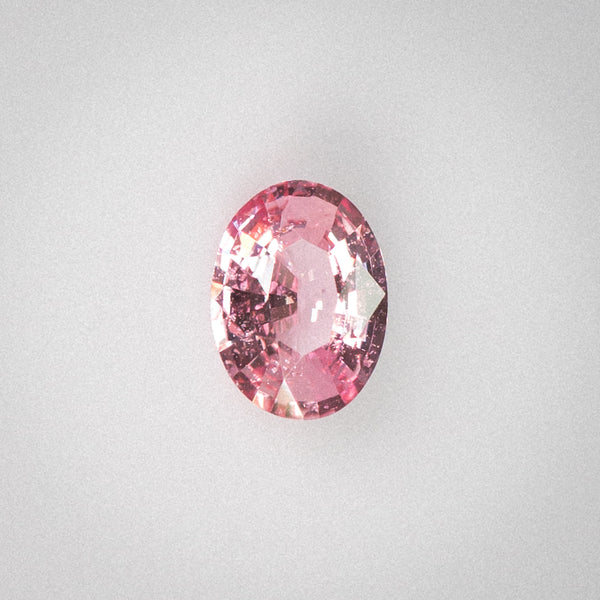0.78Ct Sunset Orange Pink Madagascar Sapphire | Oval Shape front view
