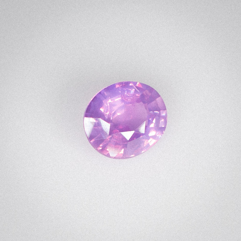 1.06Ct Opalescent Dreamy Pink Ceylon Sapphire | Oval Shape side view 2
