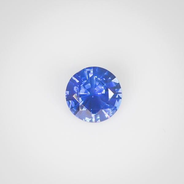 0.75Ct Vivid Royal Blue Ceylon Sapphire | Round Shape front view