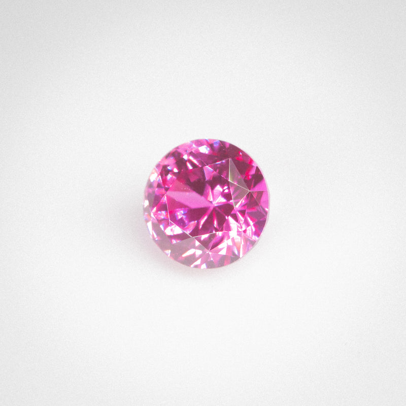 1.25Ct Vivid Hot Pink Ceylon Sapphire | "Fire of Babylon" | Round Shape side view