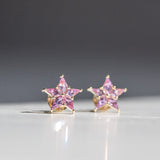Kimberley | Star - Vivid Pink Ceylon Sapphire Earrings