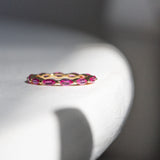 Kimberley | An Eternity of Pink - Natural Sapphires Ring in the sun bright pink
